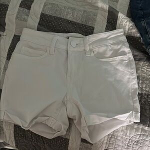 SO White Jean Shorts Classic Cuffed Hem